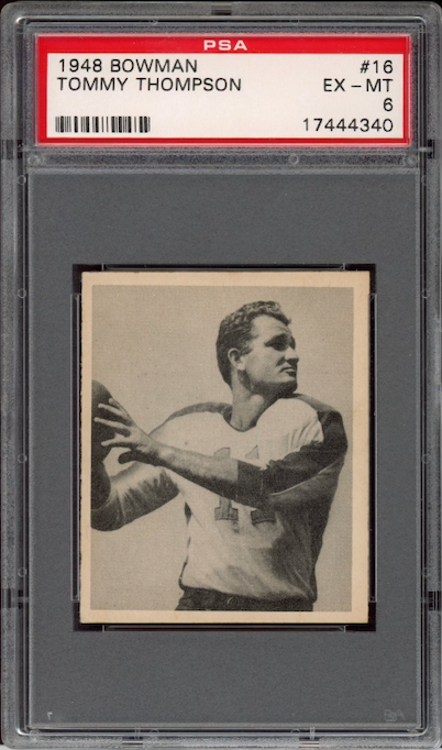 1948 Bowman #16 Tommy Thompson PSA EX-MT 6