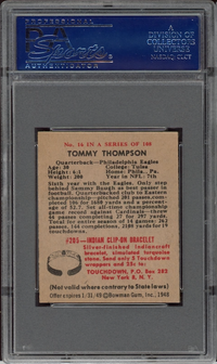 1948 Bowman #16 Tommy Thompson PSA EX-MT 6