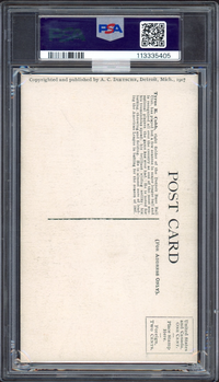 1907 Dietsche Detroit Tigers Postcards Ty Cobb ROOKIE Fielding PSA VG-EX 4 (MBA Silver)